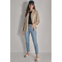 SPLIT BACK BUTTON FRONT SHIRT