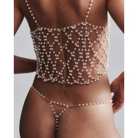 Pearl Crop Cami Pearl/Gold