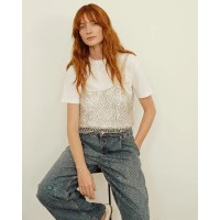 Elsa Diamond Lattice Cami Silver/Clear