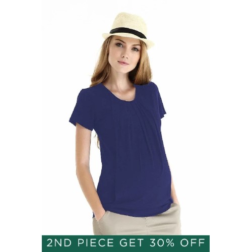 Alma Blouson Nursing Top Navy