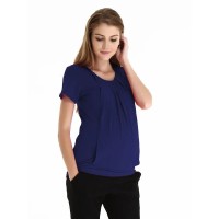 Alma Blouson Nursing Top Navy