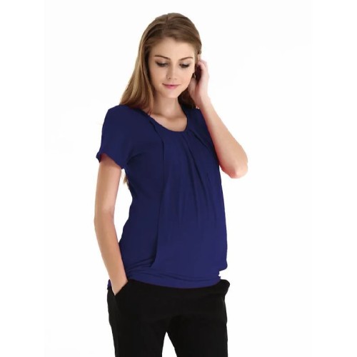 Alma Blouson Nursing Top Navy