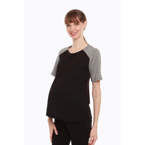 Cosima Nursing Top Black