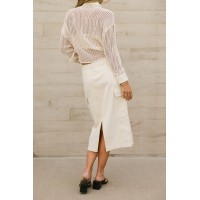 Damon Cargo Skirt in Oatmeal