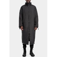 Oversized reversible zip wool coat