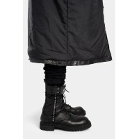 Oversized reversible zip wool coat