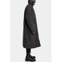 Oversized reversible zip wool coat