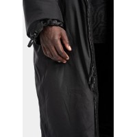 Oversized reversible zip wool coat