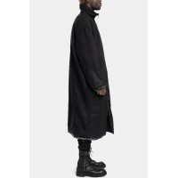 Oversized reversible zip wool coat
