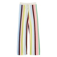 Multicoloured Cashmere Stripe Wide-Leg Pants