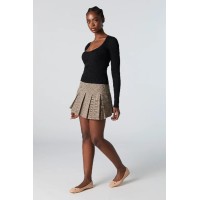 Ribbed Knit Sweetheart Sweater