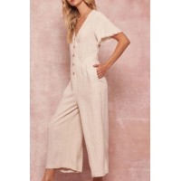 Perfect Timing Linen-Blend Wide-Leg Jumpsuit
