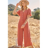 Perfect Timing Linen-Blend Wide-Leg Jumpsuit