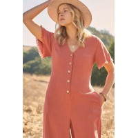 Perfect Timing Linen-Blend Wide-Leg Jumpsuit