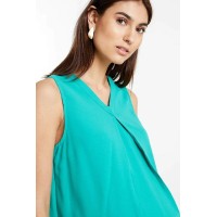 Woven Sleeveless Christiana Back Bow Nursing Top Green