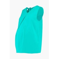 Woven Sleeveless Christiana Back Bow Nursing Top Green