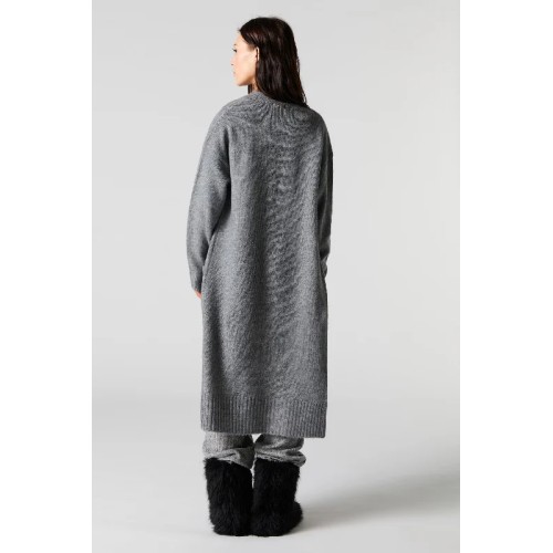 Knit Open Front Longline Cardigan