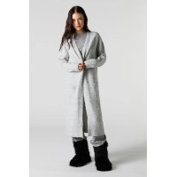 Knit Open Front Longline Cardigan