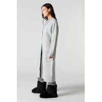Knit Open Front Longline Cardigan