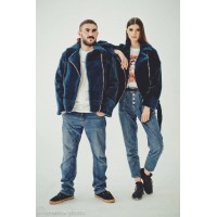 Sale! Beaver Fur Bomber Jacket (Blue)