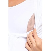 Knitted Sleeveless Alexandra Empire Nursing Top White