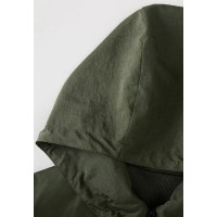 Cassia Water and Wind-resistant Short-Sleeve Mid-length Trucker Jacket