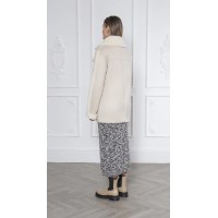 Weekend Doris Recycled Vegan Shearling Coat | Natural Stone