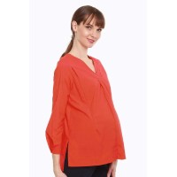 Cristina Nursing Top Tangerine