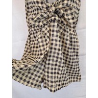 Zimmermann Checkered Front Tie Playsuit Size 12