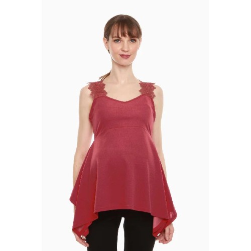 Corsica Nursing Top Red