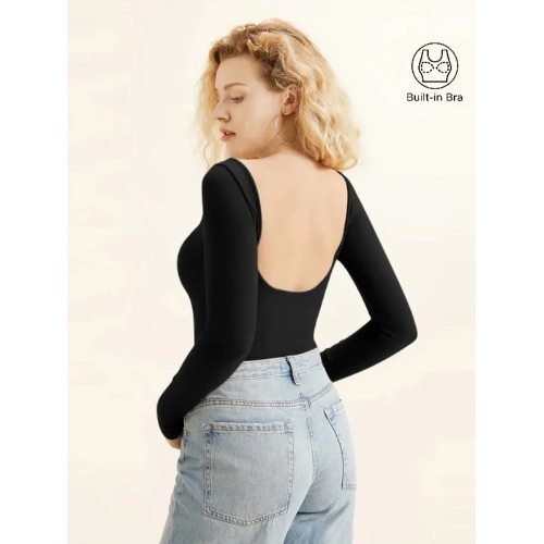 Scoop Neck Open Back Brami Top