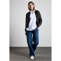 Street One Black Satin Bomber Jacket 212259