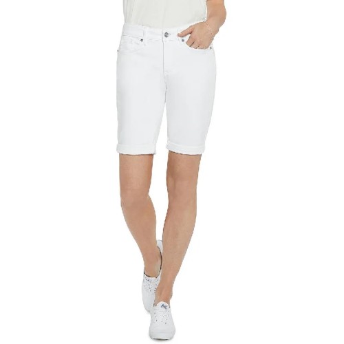 NYDJ Womens Ella Roll-Cuff Stretch Denim Shorts