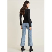 Long Sleeve Cut-Out Top - Black
