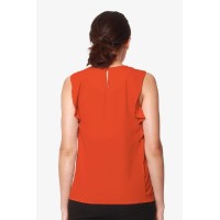 Woven Flutter Sleeve Clarity Nursing Top Autumn Orange