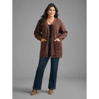 Leopard Print Patchwork Lantern Sleeve Cardigan