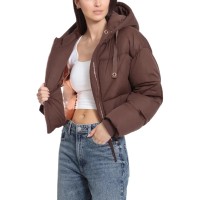Womens Quilted Cropped Puffer Jacket