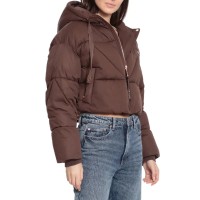 Womens Quilted Cropped Puffer Jacket