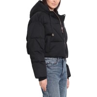 Womens Quilted Cropped Puffer Jacket