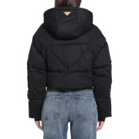 Womens Quilted Cropped Puffer Jacket