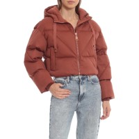 Womens Quilted Cropped Puffer Jacket