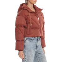 Womens Quilted Cropped Puffer Jacket