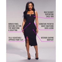 Notchy Pencil Dress - Black