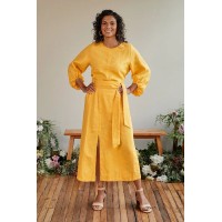 Anne Linen Skirt in Golden Hour