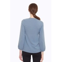 Cyra Nursing Top Pigeon Blue