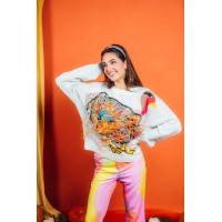 Ivory Feather Turkey Sweater