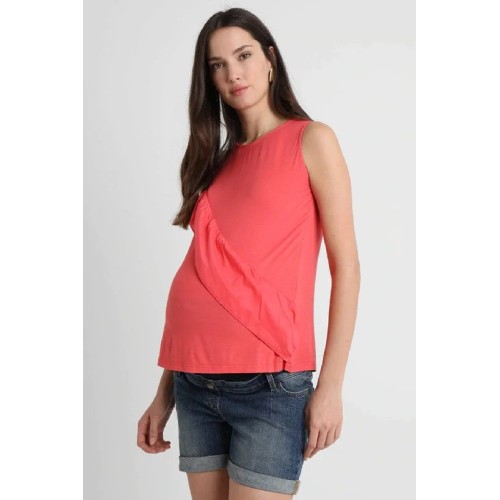 Sleeveless Caliana Frills Nursing Top Tulip