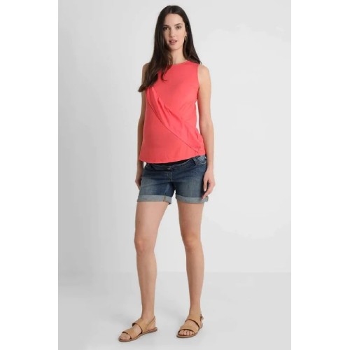 Sleeveless Caliana Frills Nursing Top Tulip