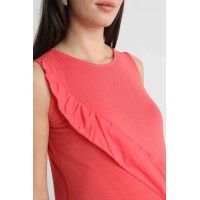 Sleeveless Caliana Frills Nursing Top Tulip