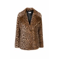 Signature Lena Recycled Vegan Faux Fur Jacket | Leopard